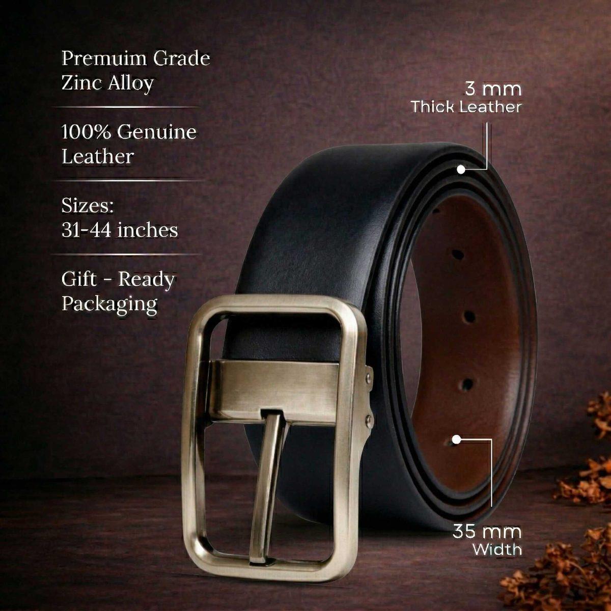 Blavor Reversible Leather Belt — view 3