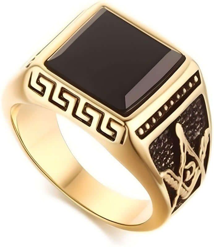 Cubic Zirconia Ring - Steel — view 3