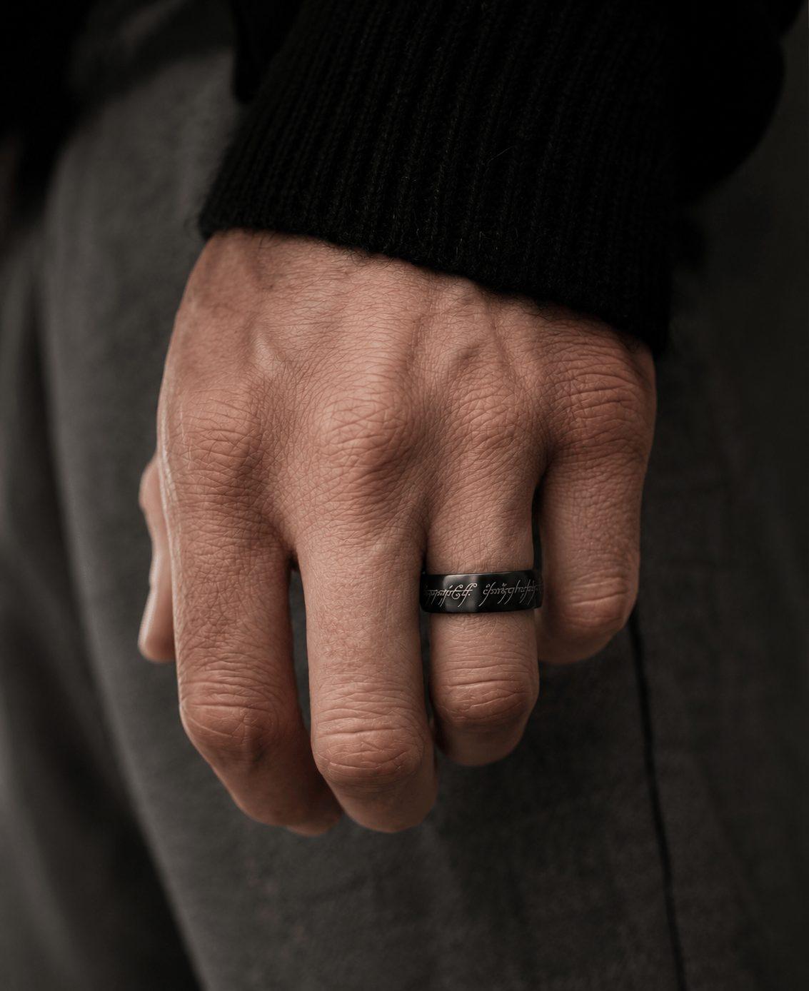 Orion Script Ring - Black