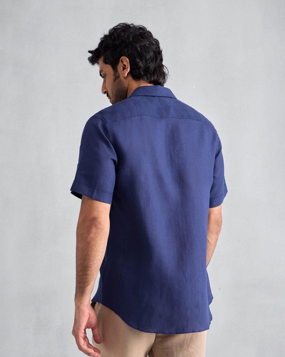 Half Sleeve Shirt - Ink Blue — view 3