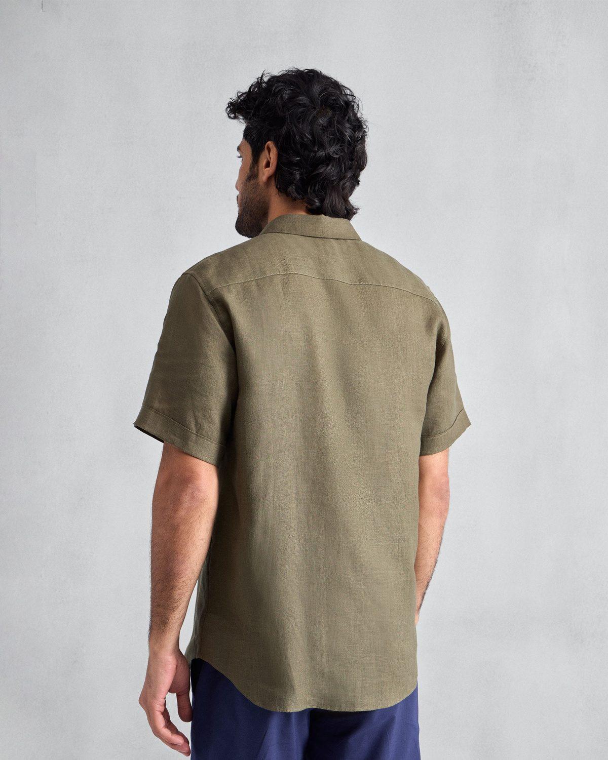 Half Sleeve Shirt - Olive — view 3