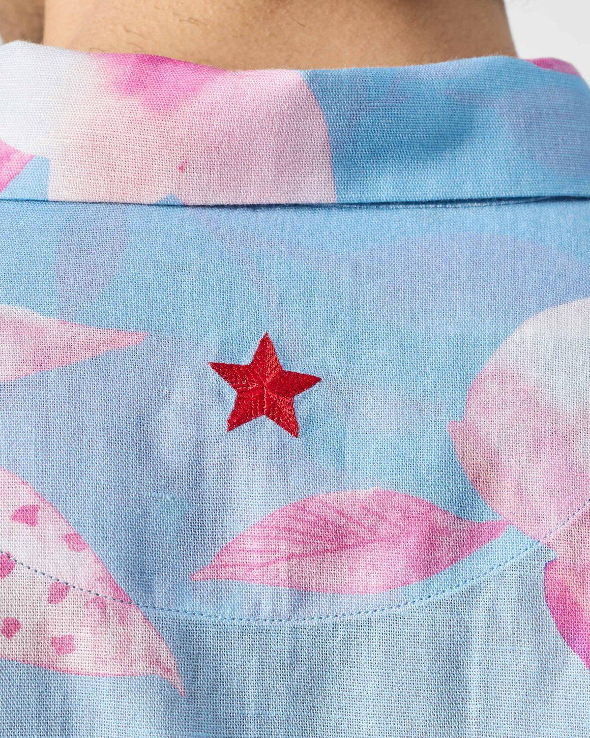 Mistari Shirt - Light Blue Printed — view 3