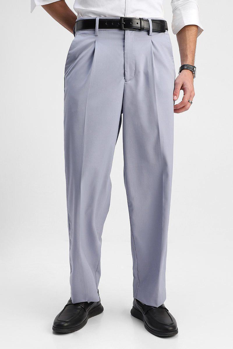 Relaxed Fit Luxe Trousers - Grey