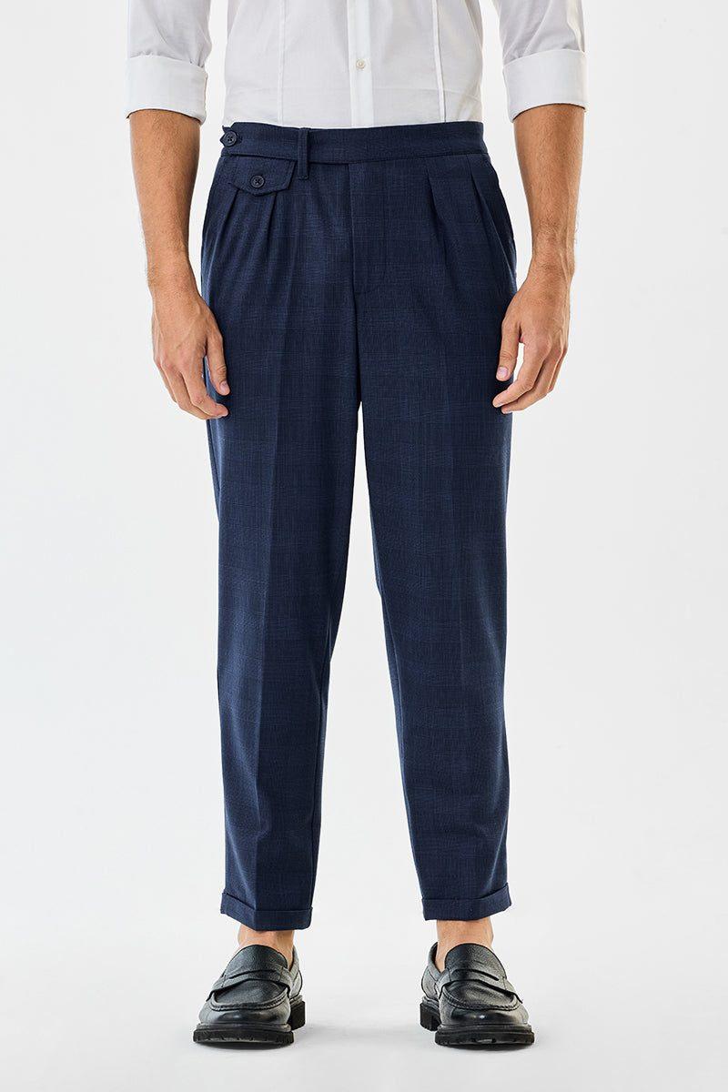 Self Design Gurkha Trousers - Navy — view 3