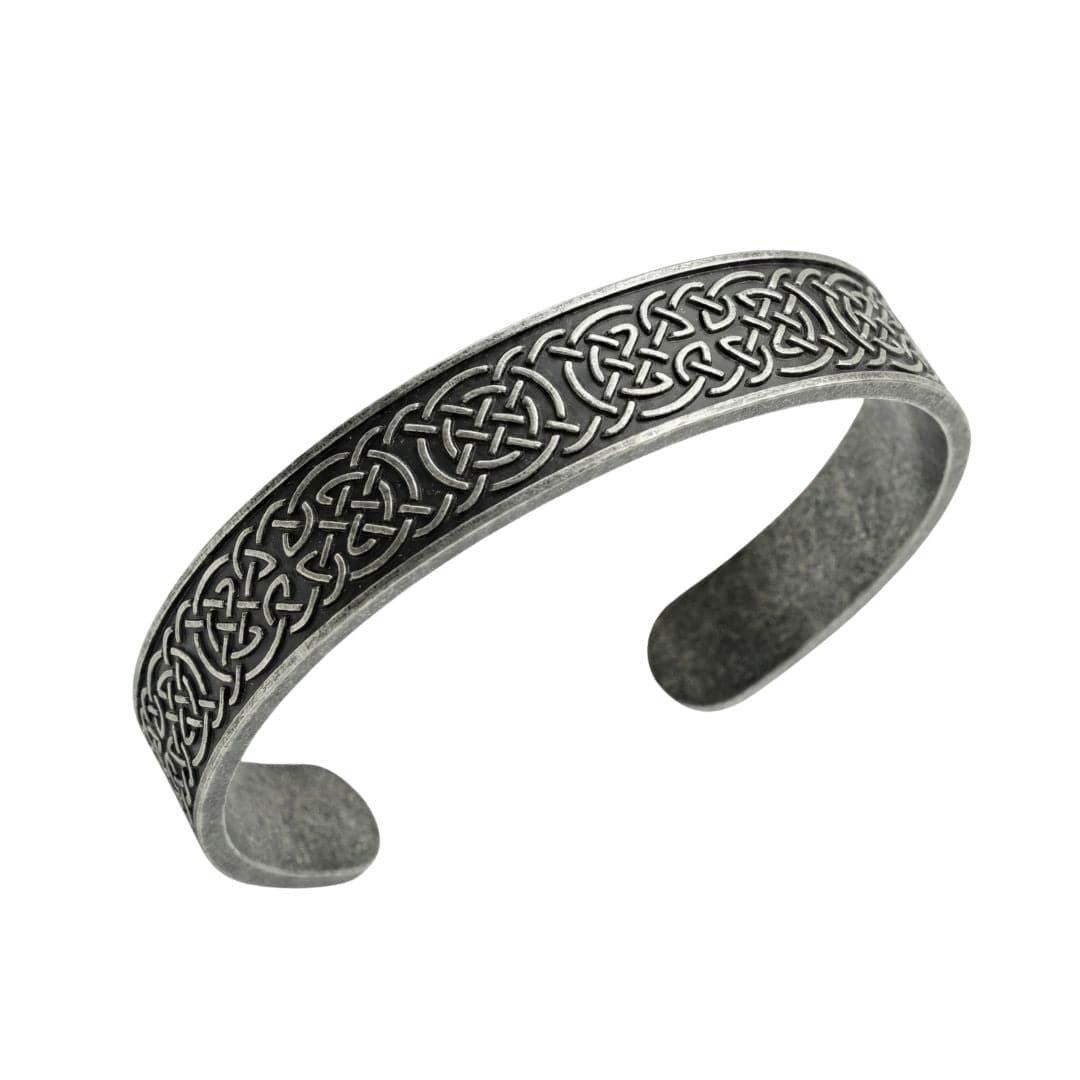 Celtic Guardian Open Bangle Bracelet — view 3