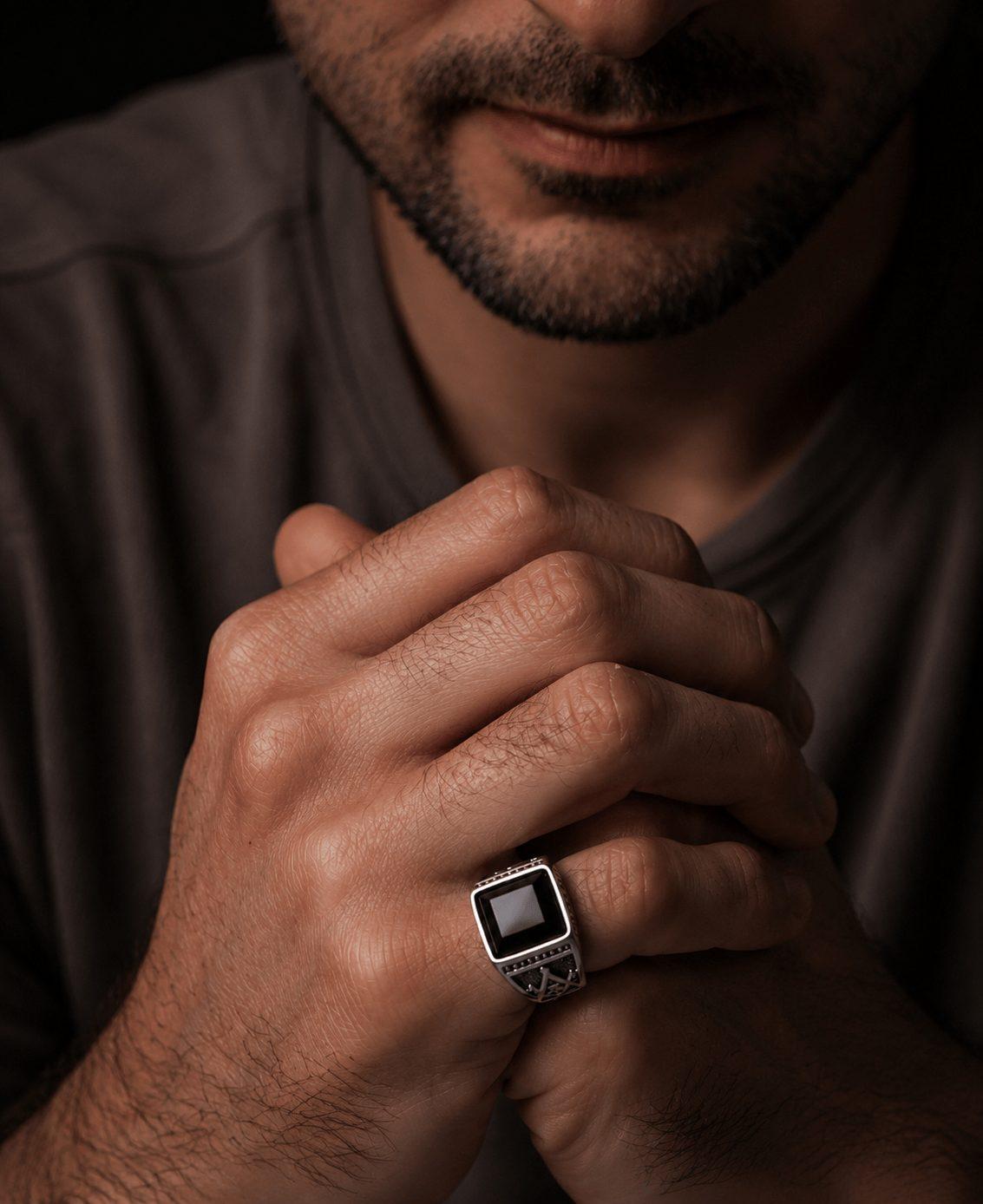 Cubic Zirconia Ring - Steel