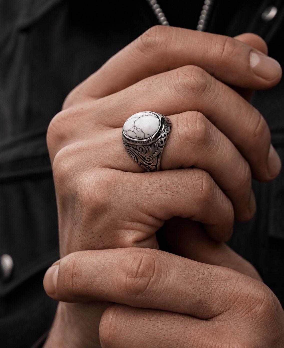 White Whisper Vintage Ring