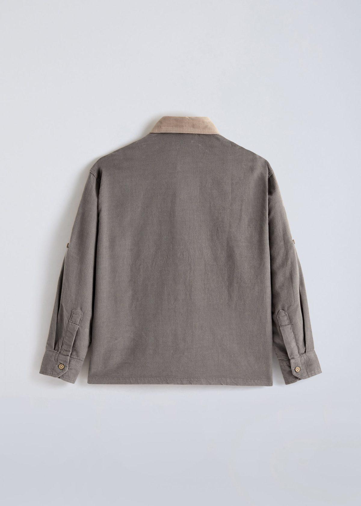 Colorblock Collared Cotton Shirt — view 3