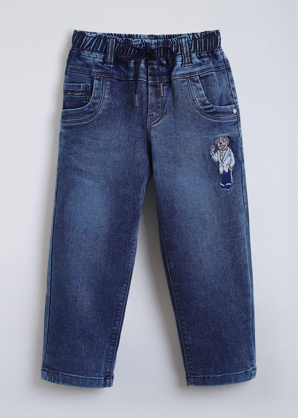 Embroidered Denim Jeans