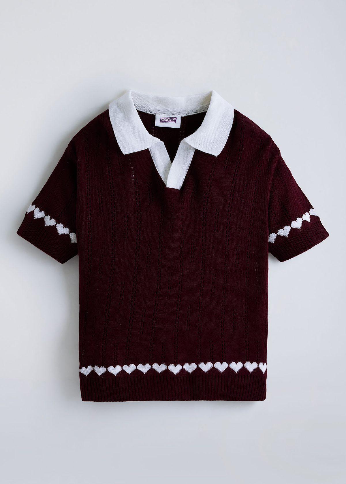 Collared Heart Polo T-shirt