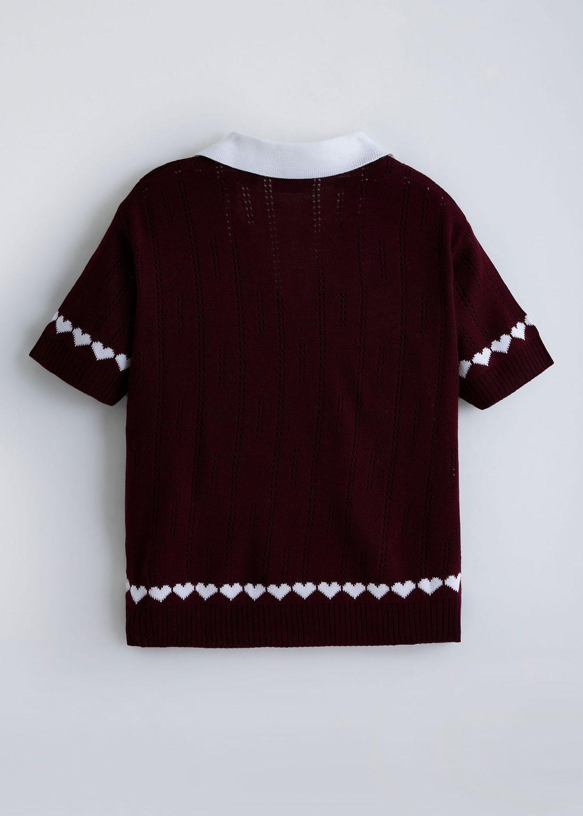 Collared Heart Polo T-shirt — view 3