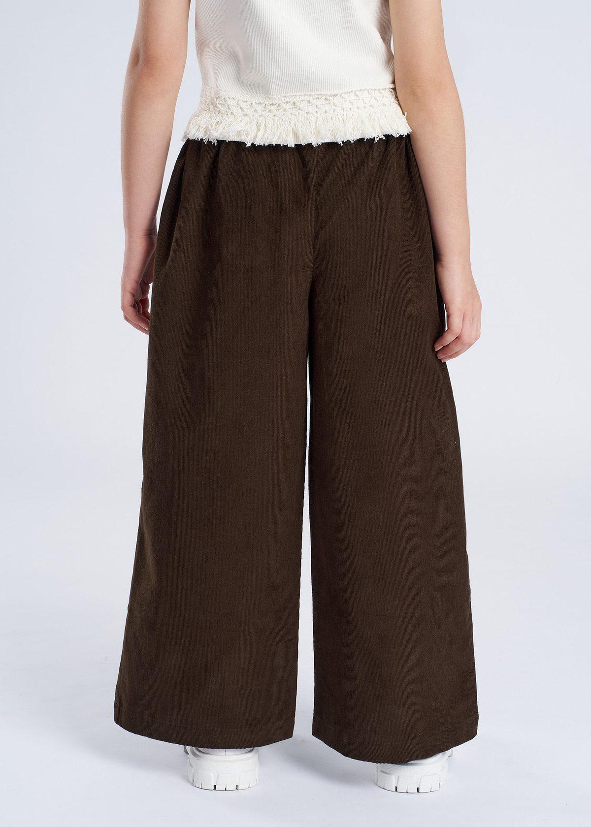 Wide Leg Pant with Embroidery Details — view 3