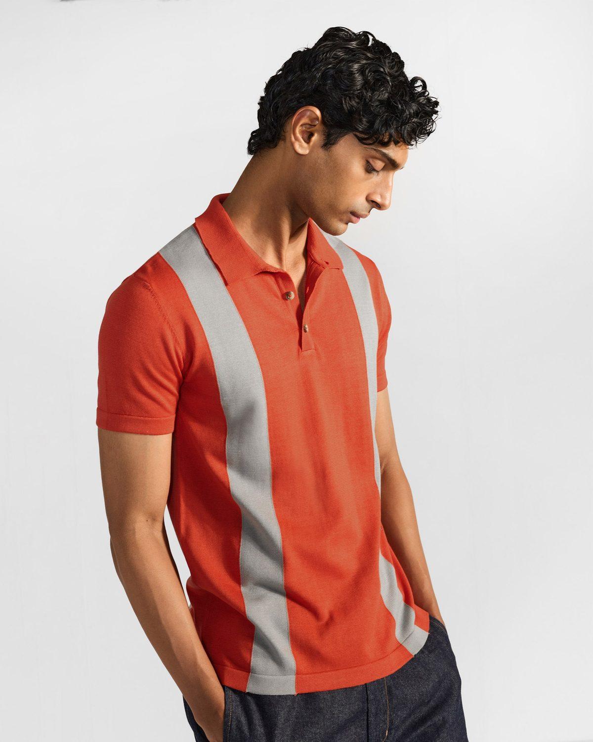 Bonnet Polo T-Shirt - Orange — view 3