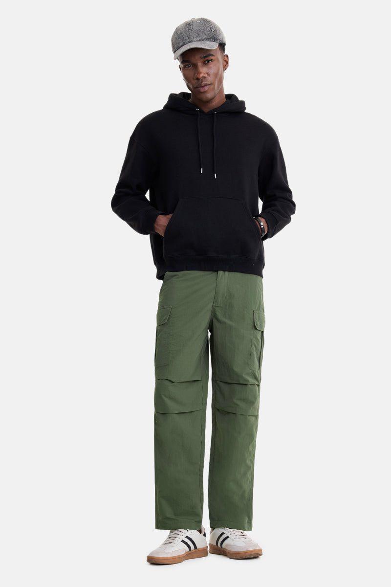 Baggy Cargo Pants - Olive — view 3
