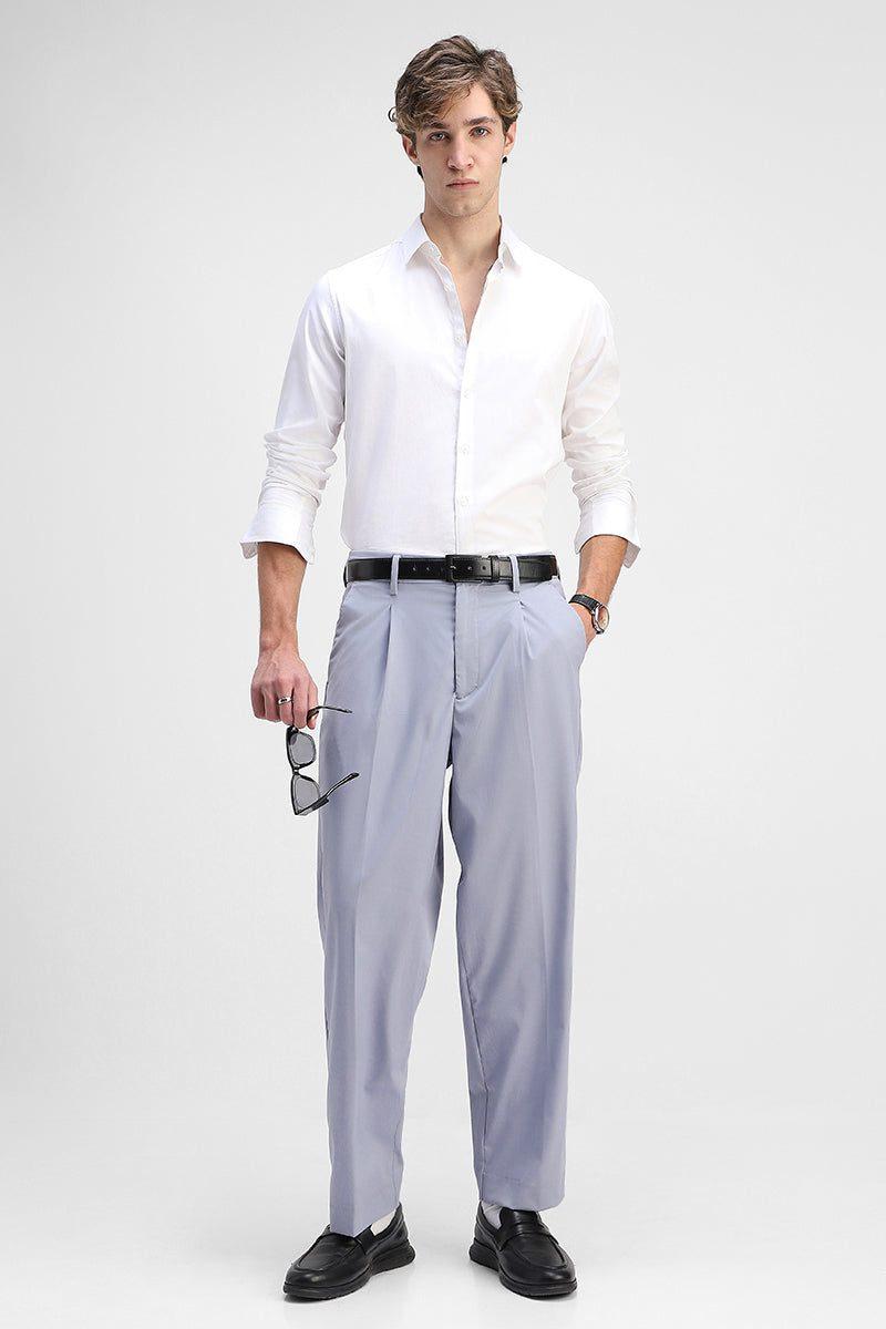 Relaxed Fit Luxe Trousers - Grey — view 3
