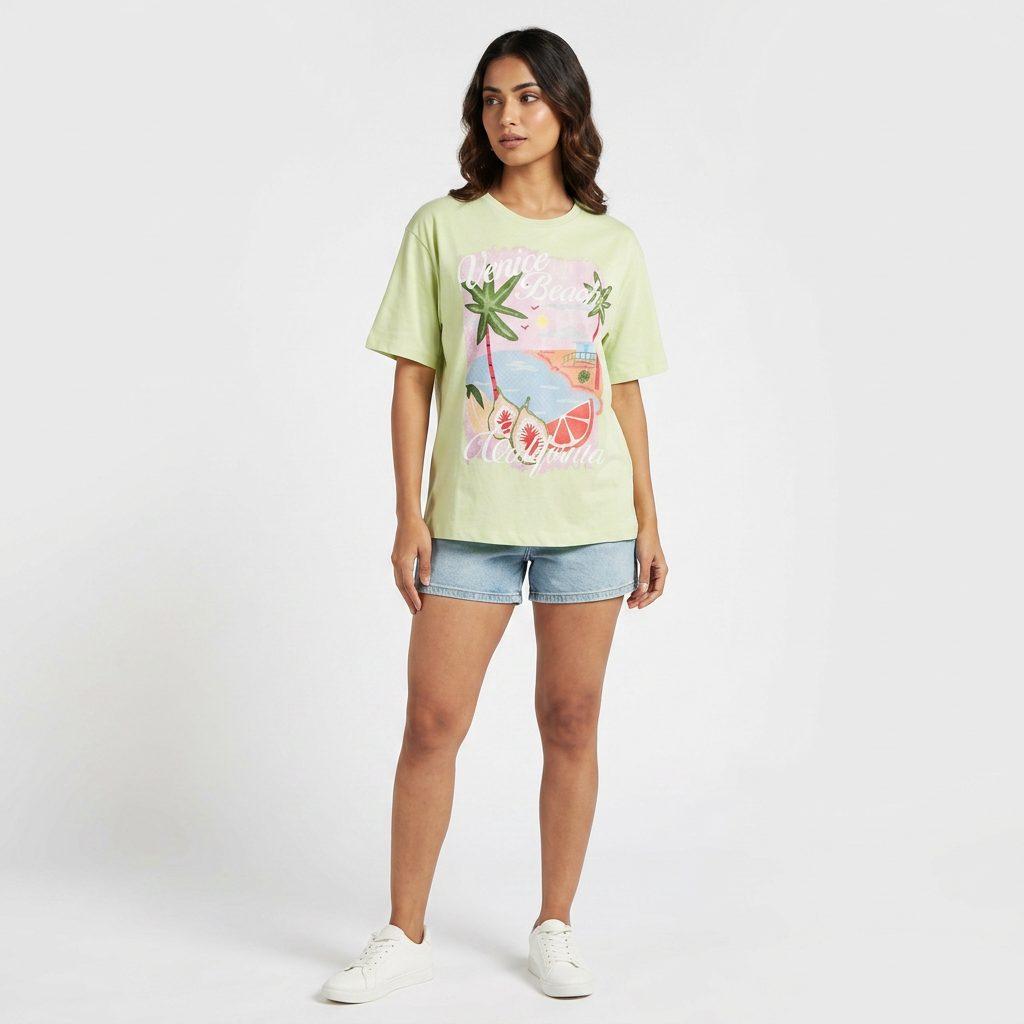 Cotton Graphic Oversize T-Shirt