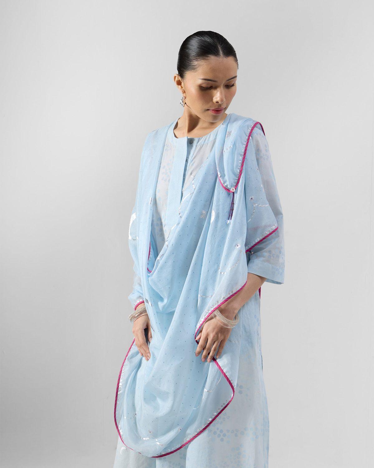 Kera Dupatta - Printed Cotton Silk