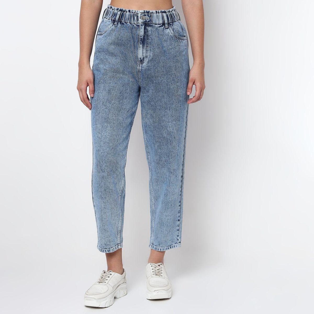 Slouch Fit High Rise Jeans